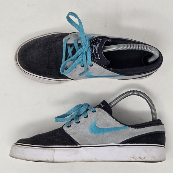Mens Nike SB Zoom Stefan Janoski Skateboarding Shoes 333824 440 Blue Suede sz 6 - Picture 1 of 10